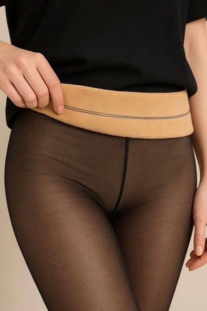 Fleece lined tights