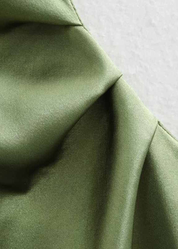 Satin straight-line cocktail dress